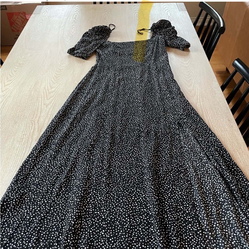 &other stories midi dress w/slit - size 0